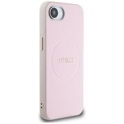 Husa premium pentru  iPhone 16e compatibila MagSafe Guess Luxury Series - Roz