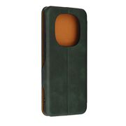 Husa tip carte pentru Xiaomi Redmi Note 14 Pro 4G Smart Wallet fata - spate protectie 360 - Verde