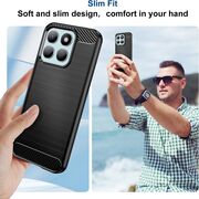 Husa pentru Honor X8c Liquid Carbon Silicone - negru