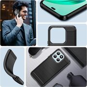 Husa pentru Honor X8c Liquid Carbon Silicone - negru