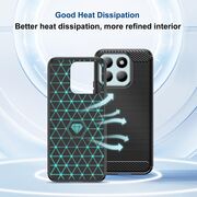 Husa pentru Honor X8c Liquid Carbon Silicone - negru