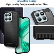 Husa pentru Honor X8c Liquid Carbon Silicone - negru