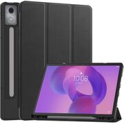 Husa pentru Lenovo Idea Tab Pro 12.7 inch cu functie wake-up/sleep si compartiment pentru stylus, tip stand - negru