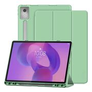 Husa pentru Lenovo Idea Tab Pro 12.7 inch cu functie wake-up/sleep si compartiment pentru stylus, tip stand - verde