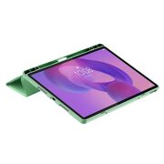 Husa pentru Lenovo Idea Tab Pro 12.7 inch cu functie wake-up/sleep si compartiment pentru stylus, tip stand - verde