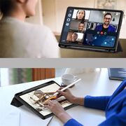 Husa pentru Lenovo Tab 10.1 2025 TB311 Soft Shell cu functie wake-up/sleep si compartiment pentru stylus, tip stand - Negru
