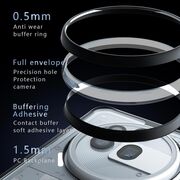 Husa pentru Nothing Phone (3a) Pro Anti-Scratch, Anti-Fingerprint, Anti-Oil, Never-Yellow, transparent / negru