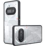 Husa pentru Nothing Phone (3a) cu protectie lentile, Anti-Scratch, Anti-Fingerprint, Anti-Oil, Never-Yellow, transparent / negru