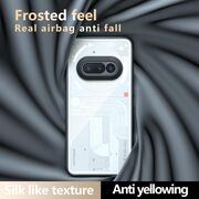 Husa pentru Nothing Phone (3a) cu protectie lentile, Anti-Scratch, Anti-Fingerprint, Anti-Oil, Never-Yellow, transparent / negru