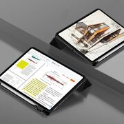 Husa pentru Xiaomi Pad 7 / 7 Pro Soft Shell cu functie wake-up/sleep si compartiment pentru stylus, tip stand - Negru