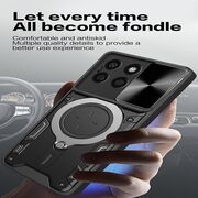 Husa pentru  Honor X8c cu protecție pentru cameră și suport magnetic integrat Ring Shockproof, Roz