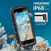 Husa impermeabila iPhone 16e ShellBox Waterproof IP68, negru