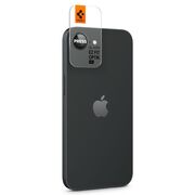 [Pachet 2x] Folie sticla camera iPhone 16e Spigen Glas.tR Optik EZ Fit Pro, negru