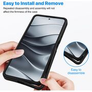 Set 360: Husa cu folie integrata pentru  Xiaomi Redmi Note 14 4G Protectie 360 fata / spate - Roz