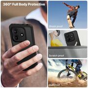Set 360: Husa cu folie integrata pentru  Xiaomi Redmi Note 14 4G Protectie 360 fata / spate - Mov