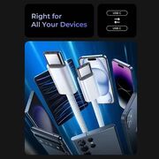 Cablu de date si incarcare USB Type-C la USB Type-C, Super Fast Charging, flexibil si durabil, 60W, 1m, compatibil Samsung, iPhone, Xiaomi, Honor, Oppo, Motorola - negru