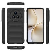 Husa pentru  Realme 14 Pro+ Plus Liquid Silicone, Microfibre Lining, Non-Slip Airbag Design, Negru denim