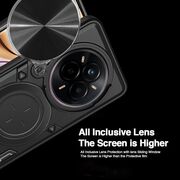 Husa pentru  Realme 14 Pro+ Plus cu protecție pentru cameră și suport magnetic integrat Ring Shockproof, Negru royal