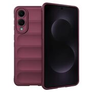 Husa pentru  Samsung Galaxy S25 Edge Liquid Silicone, Microfibre Lining, Non-Slip Airbag Design, Bordeaux