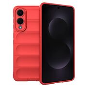 Husa pentru  Samsung Galaxy S25 Edge Liquid Silicone, Microfibre Lining, Non-Slip Airbag Design, Rosu
