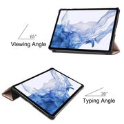 Husa pentru Samsung Galaxy Tab S10 FE 10.9 inch tip stand functie sleep/wake-up, protectie 360 - Rose Gold