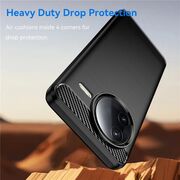 Husa pentru Poco F7 Pro Carbon Liquid Silicone, Negru denim