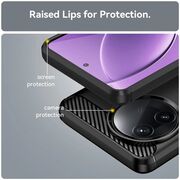 Husa pentru Poco F7 Pro Carbon Liquid Silicone, Negru denim