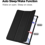 Husa pentru Samsung Galaxy Tab S10 FE 10.9 inch tip stand functie sleep/wake-up, protectie 360 - Negru