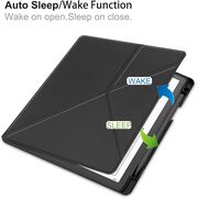 Husa pentru Kindle Scribe 10.2 2024 / 2022 cu functie sleep/wake-up, tip stand, inchidere magnetica si compartiment pentru stylus - negru