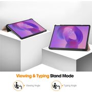 Husa pentru  Lenovo Idea Tab Pro 12.7 tip stand functie sleep/wake-up, protectie 360 - Roz