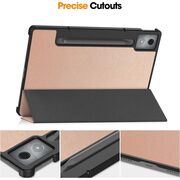 Husa pentru  Lenovo Idea Tab Pro 12.7 tip stand functie sleep/wake-up, protectie 360 - Roz