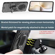 Husa pentru  Realme 14 Pro+ Plus cu inel Ring Armor Kickstand Tough, Negru