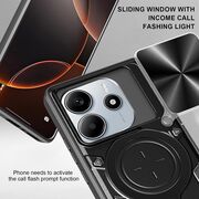 Husa pentru  Xiaomi Redmi Note 14 4G cu protecție pentru cameră și suport magnetic integrat Ring Shockproof, Mov