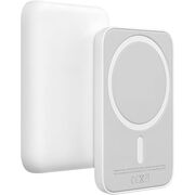Baterie Externa Wireless Magnetica compatibil MagSafe, 10000 mAh, incarcare Wireless 15W, USB-C 20W, cu Indicator LED, Cablu Type-C – Alb