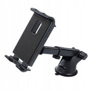 Suport Auto Universal pentru Telefon și Tabletă până la 11" – Montaj pe Parbriz sau Bord, Braț Lung, Rotire 360°, Negru