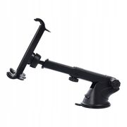 Suport Auto Universal pentru Telefon și Tabletă până la 11" – Montaj pe Parbriz sau Bord, Braț Lung, Rotire 360°, Negru