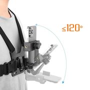 Ham Sport pentru Piept cu Suport pentru Cameră și Telefon – Compatibil GoPro, DJI, SJCAM, Telefoane 4-7", Negru