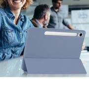Husa pentru  Samsung Galaxy Tab S10 FE 10.9 inch Soft Shell cu functie wake-up/sleep si compartiment pentru stylus, tip stand - Mov
