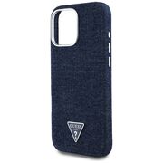 Husa premium pentru  iPhone 16 Pro Max compatibila MagSafe Guess Luxury Series - Albastru
