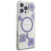 Husa premium pentru  iPhone 16 Pro Max compatibila MagSafe Guess Luxury Series - Mov