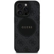 Husa premium pentru  iPhone 16 Pro Max compatibila MagSafe Guess Luxury Series - Negru denim