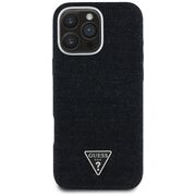 Husa premium pentru  iPhone 16 Pro Max compatibila MagSafe Guess Luxury Series - Negru