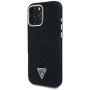 Husa premium pentru  iPhone 16 Pro Max compatibila MagSafe Guess Luxury Series - Negru