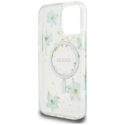 Husa premium pentru  iPhone 16 Pro Max compatibila MagSafe Guess Luxury Series - Turcoaz