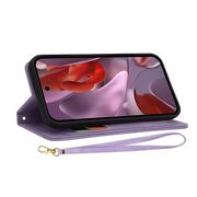 Husa tip carte pentru  Google Pixel 9A, functie stand si port carduri, Mov