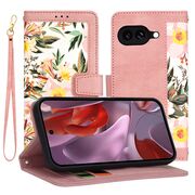 Husa tip carte pentru  Google Pixel 9A, functie stand si port carduri, Roz