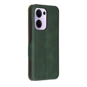 Husa tip carte pentru Oppo Reno 13F, 13FS 4G, 5G Smart Wallet fata - spate protectie 360 - Verde