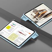 Husa pentru Lenovo Tab 10.1 2025 TB311 tip stand functie sleep/wake-up, protectie 360 - albastru deschis