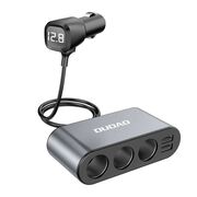 Incarcator auto 2 x USB + Splitter cu 3 prize bricheta – 3.4A, 12-24V, Negru