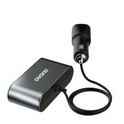 Incarcator auto 2 x USB + Splitter cu 3 prize bricheta – 3.4A, 12-24V, Negru
